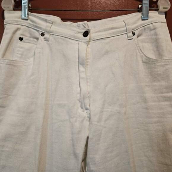 DENIM 24 – 7 White Stretch Denim Jeans Ladies Size 14 WP - Picture 3 of 4
